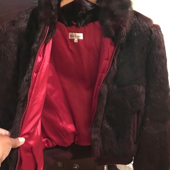 Vintage Rabbit fur Bomber Jacket - Picture 3 of 4